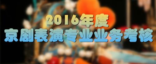 美女骚逼裸奶子操国家京剧院2016年度京剧表演专业业务考...